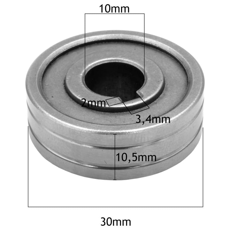 GALET 0,8/1,0 MM en U - SOUDURE ALUMINIUM 30x10x10mm  (L'UNITÉ)