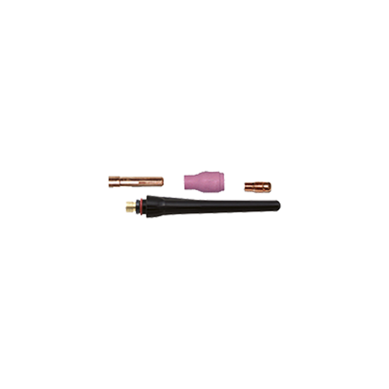 KIT DE DEMARRAGE POUR TORCHES TIG TTW9 ou 20 (BOUCHON LONG+PORTE ELECTRODES Ø2.4MM+DIFFUSEUR GAZ Ø2.4MM+BUSE CERAMIQUE GR 8 Ø12.7MM)
