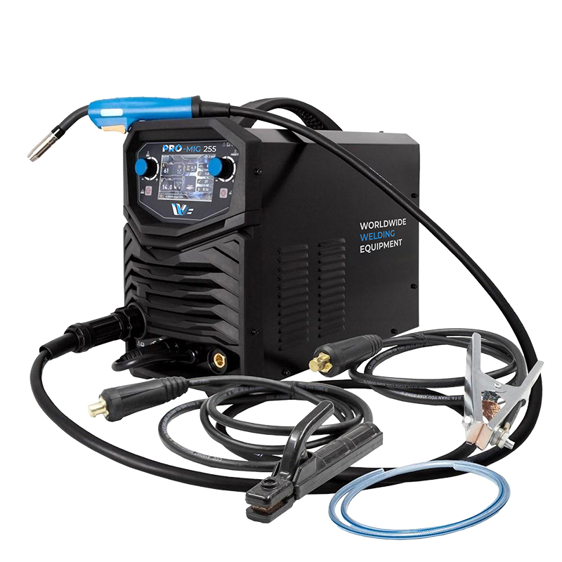 Poste à souder PROMIG 255 - MIG/MAG, TIG lift, MMA - 200A à 40 % - 230V monophasé avec Kit Pince de masse 3m et torche MIG 3m [la pièce]