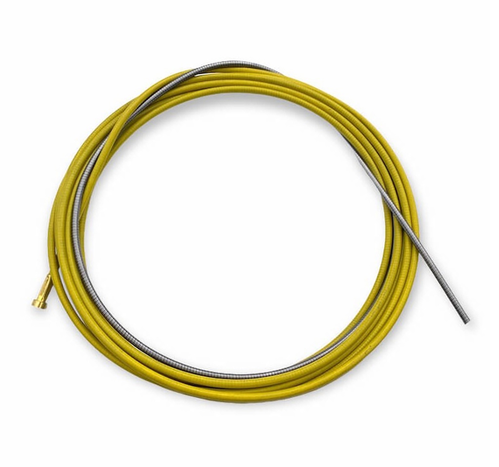 Gaine teflon jaune 4,4 m - fil ø 1,4/1,6 mm - alu/inox [la pièce]