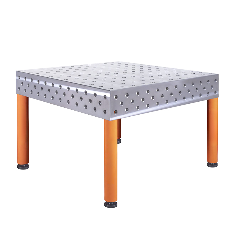 Table de soudage 1200 x 1200 x 200mm avec 4 pieds de 550mm - acier S35J2+N Epaisseur plateau 25mm, système d28 [la pièce]