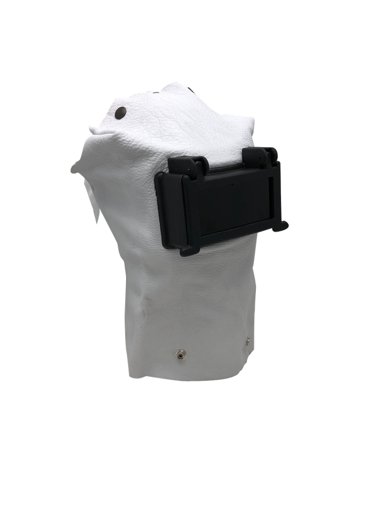 Masque portefeuille en cuir croute avec filtre verre minéral teinte 11 relevable - dim 108 x 51 mm [la pièce]