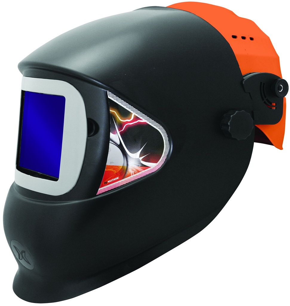 Casque de chantier Orange avec masque DC1 et verre teinte 11 [la pièce]