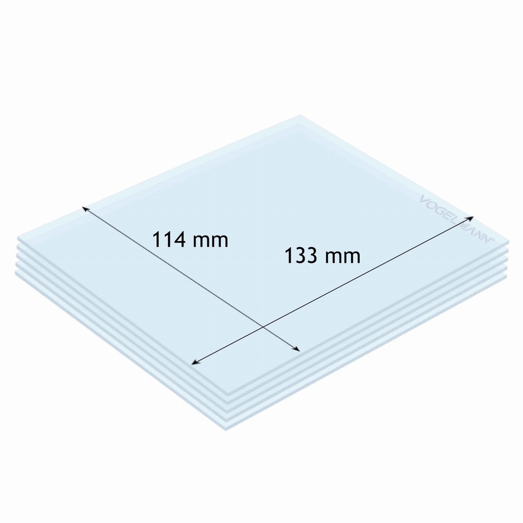 Ecrans polycarbonates 133 x 114 mm pour masques de soudure - [Vendu en lot de 10 pièces]