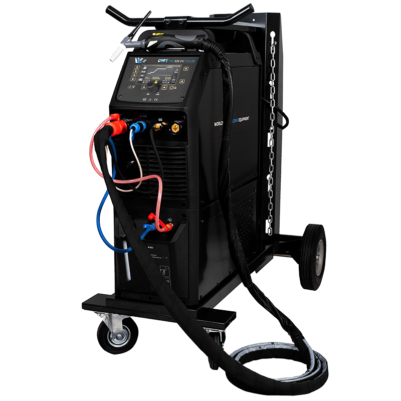Poste à souder PROTIG 328DC pulsé - TIG/MMA 320A à 60 % refroidi eau avec torche TIG18 4m, Kit Pince de masse 3m, chariot 4 roues et adaptateur 12 pin - alimentation 380V triphasé [la pièce]