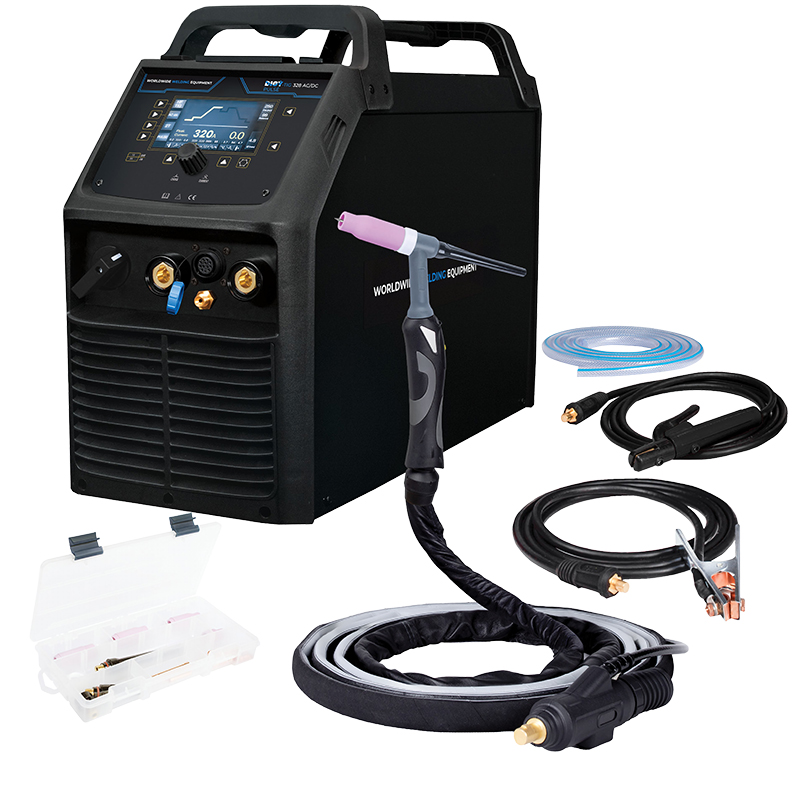 Poste à souder PROTIG 328 AC/DC - TIG pulsé AC/DC -SOURCE SEULE-, MMA 320A à 60 % avec torche TIG26 4m, Kit Pince de masse 3m et alimentation 380V triphasé [la pièce]
