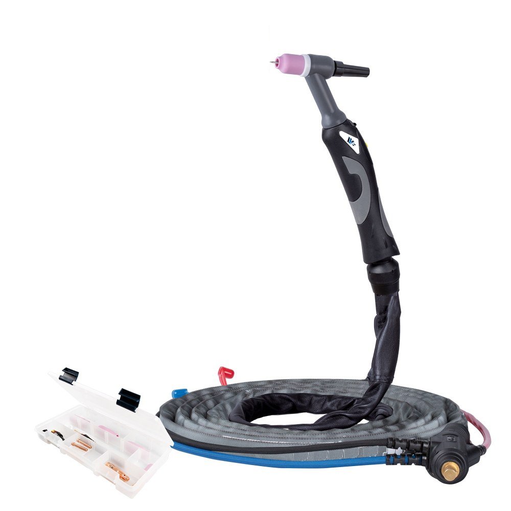 Torche TIG 18 PRO tête FLEX - longueur 4m, refroidissement liquide, 350A DC/250A AC, ø Electrode 0.5-4.0mm [la pièce]