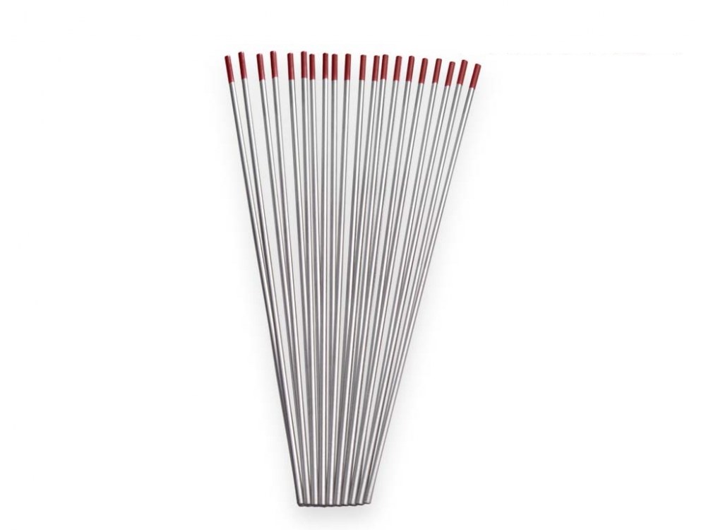Electrode tungstène WTh20 rouge 6,4 × 175 mm -[le lot de 5 pièces]