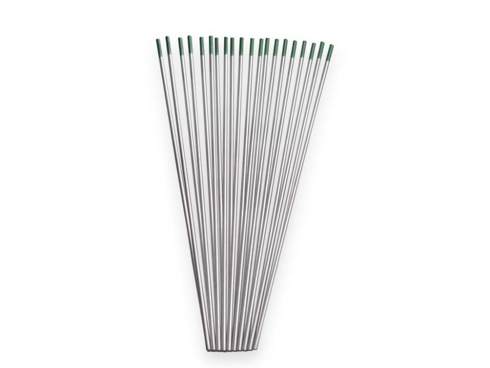 Electrode tungstène WP verte 2,4 × 175 mm -[le lot de 10 pièces]