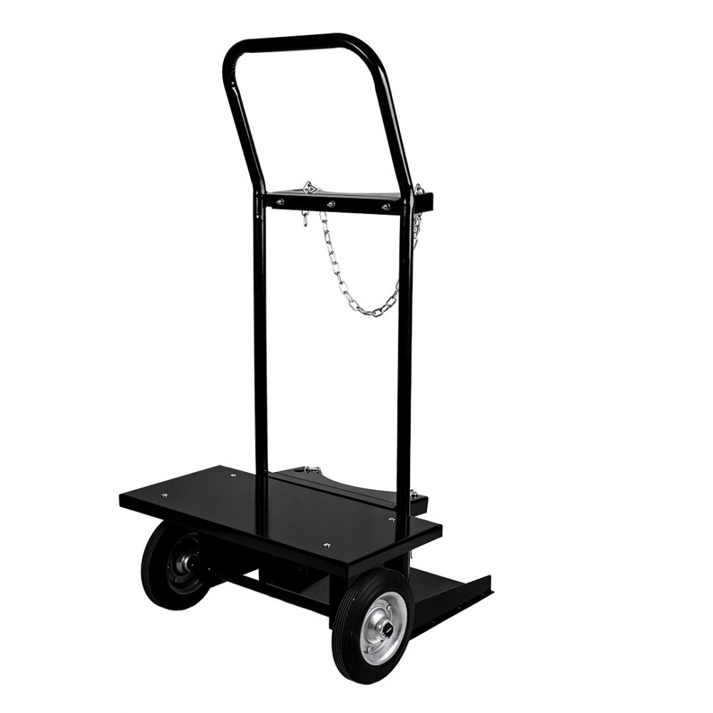 Chariot de soudage 2 roues - capacité 115kg, support bouteille de gaz, dimensions 570x378x1090mm [la pièce]