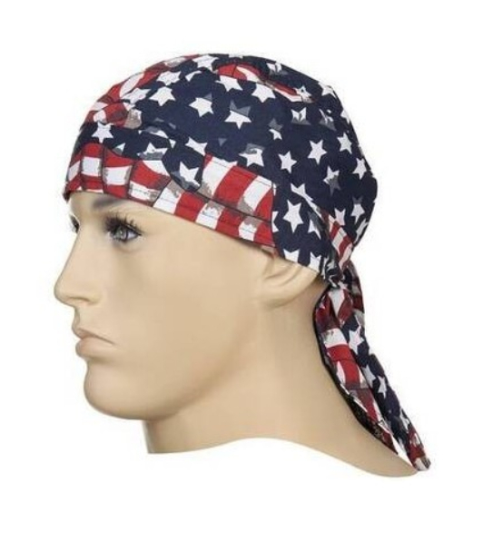 Coiffe bandana drapeau américain pour soudeur [la pièce]