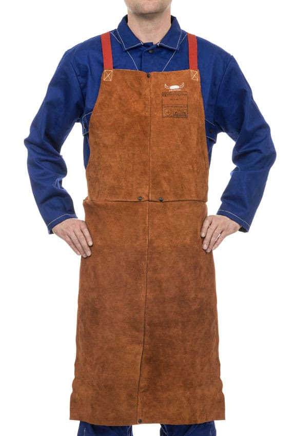 Tablier de protection en cuir croûte bovin avec fermeture automatique Taille 60 X 91 cm [la pièce]