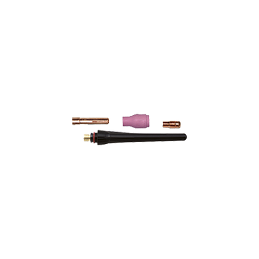 [KIT39201WWEK] KIT DE DEMARRAGE POUR TORCHES TIG TTW9 ou 20 (BOUCHON LONG+PORTE ELECTRODES Ø2.4MM+DIFFUSEUR GAZ Ø2.4MM+BUSE CERAMIQUE GR 8 Ø12.7MM)
