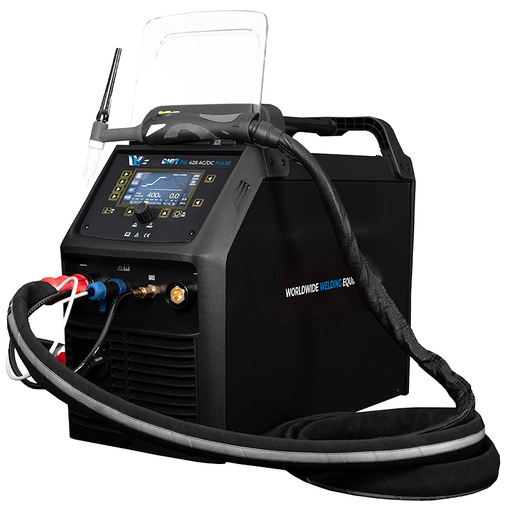 [POS24700WWEP] Poste à souder PROTIG 428 AC/DC - SOURCE SEULE - TIG pulsé AC/DC, MMA 400A à 60 % , torche TIG 4m, Kit Pince de masse 3m - alimentation 380V triphasé [la pièce]