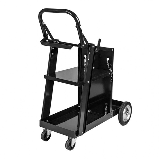 [CHA42500WWEC] Chariot de soudage 3 Etagères - capacité 70kg, support bouteille de gaz, dimensions 765x520x890mm [la pièce]
