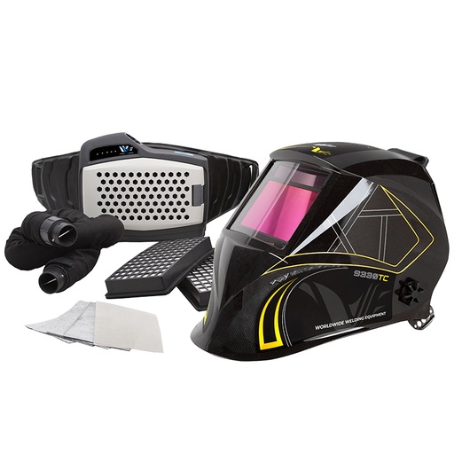 [MAS48000WWEM] Masque de soudure automatique PROSPAR9330 avec ventilation assistée PROFLOW  - 4 capteurs, teinte variable din 4-8 / 9-13, filtre true color, 100x65 mm, classe optique 1/1/1/1, garantie 2 ans [la pièce]