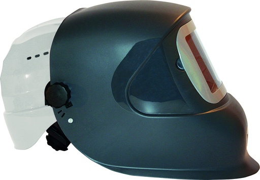 [CAS50800WWEC] Casque de chantier blanc avec masque DC1 équipé d'un verre minéral teinte 11 fixe 110 x 90 mm [la pièce]