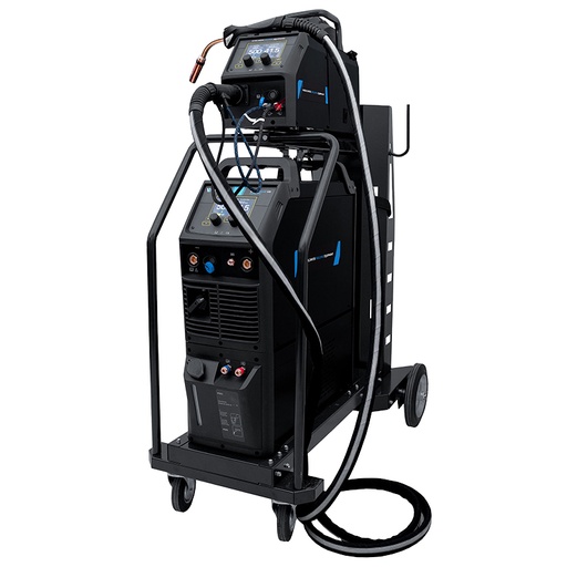 [POS-PROPULSE528DP10-WCS] Poste à souder PROPULSE 528DP refroidi eau - MIG/MAG double pulsé 500A à 60 % avec faisceau 10m, torche MIG MB501 4m, Kit Pince de masse 4m et chariot - alimentation 380V triphasé [la pièce]