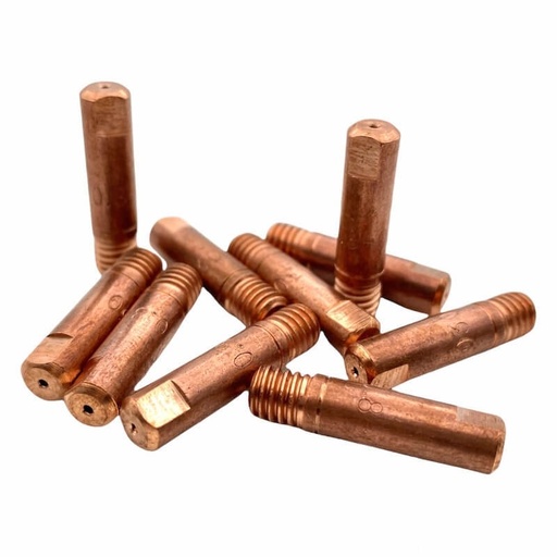 [TC-MIG15ACIER-M625-10] Tube contact M6x25mm Alu ø 1,0mm pour torche MIG/MAG 15- [le lot de 50 pièces]