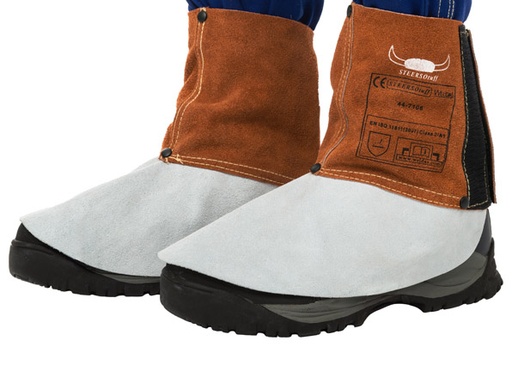 [GUETRE-15CM] Guêtres  en cuir croûte bovin, longueur 15 cm (La paire)