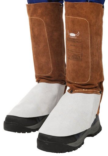 [GUETRE-36CM] Guêtres  en cuir croûte bovin, longueur 36 cm (La paire)